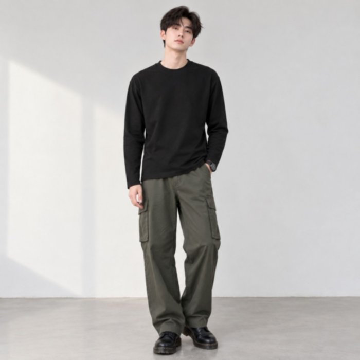 Kaos Lengan Panjang Pria Asiafit Polos –  Asiafit Long Sleeve Shirt Elegant Premium