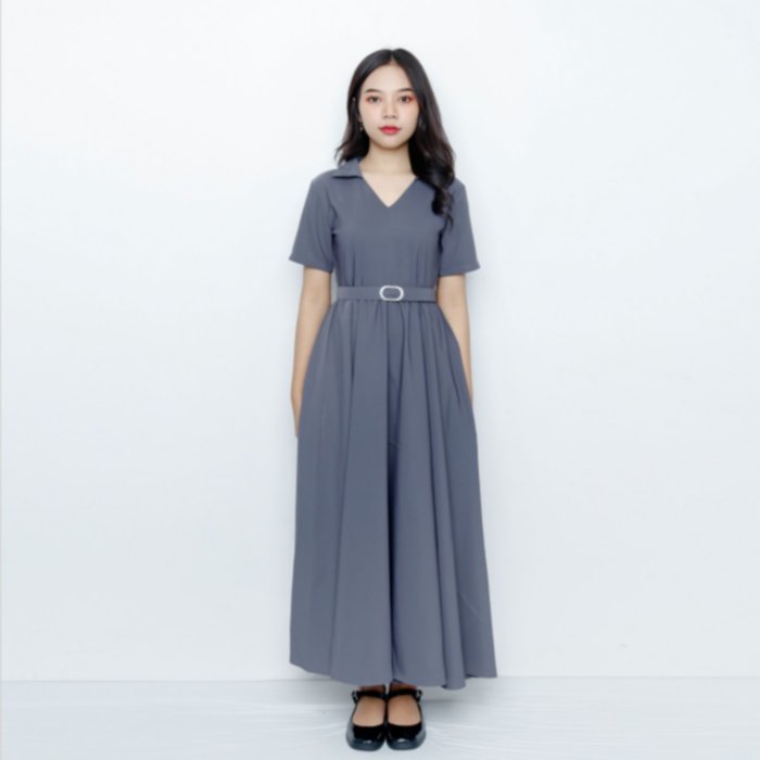 Angeline Dress - Lava Grey