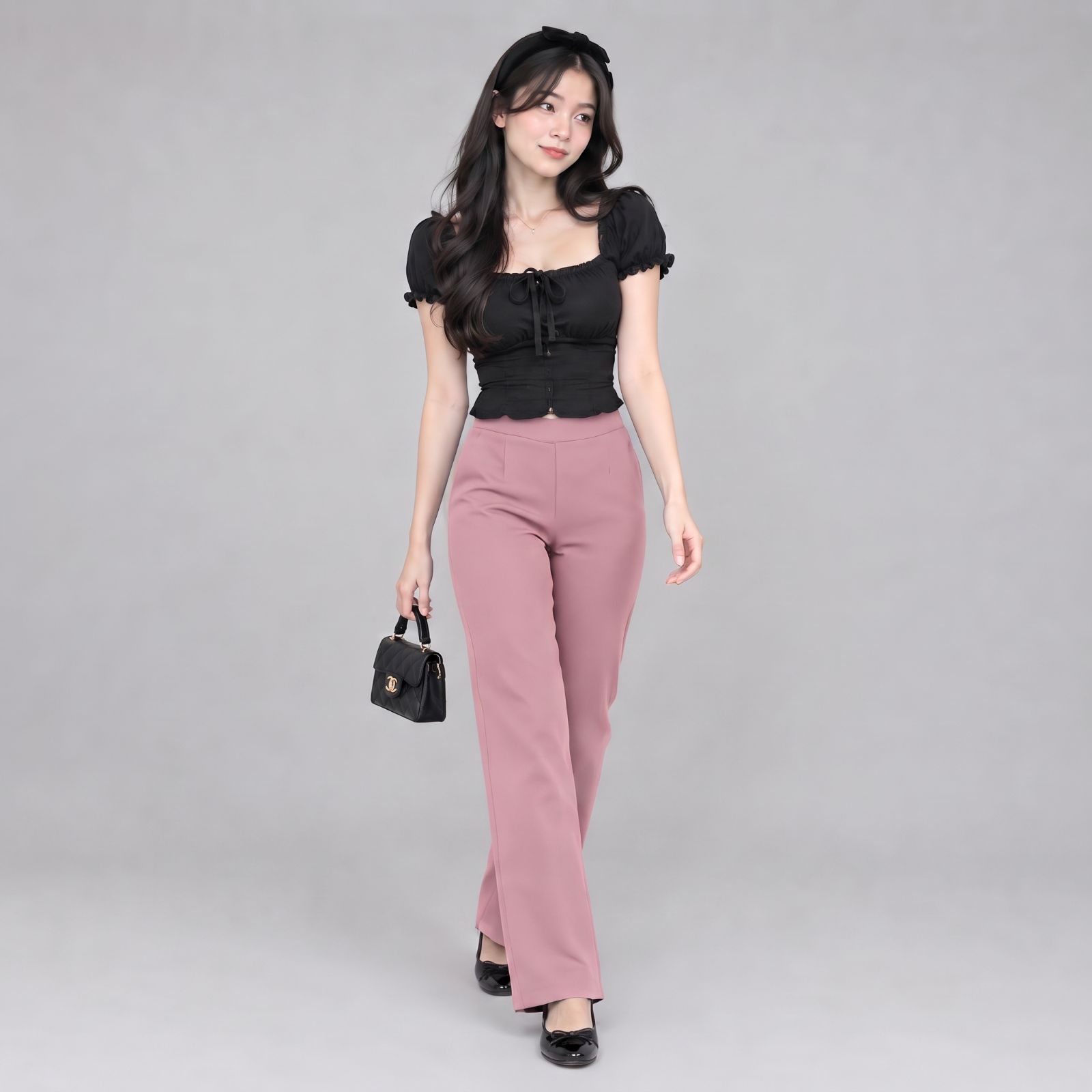 Nikita Highwaist Kulot Loose Scuba by Youniq DUSTY