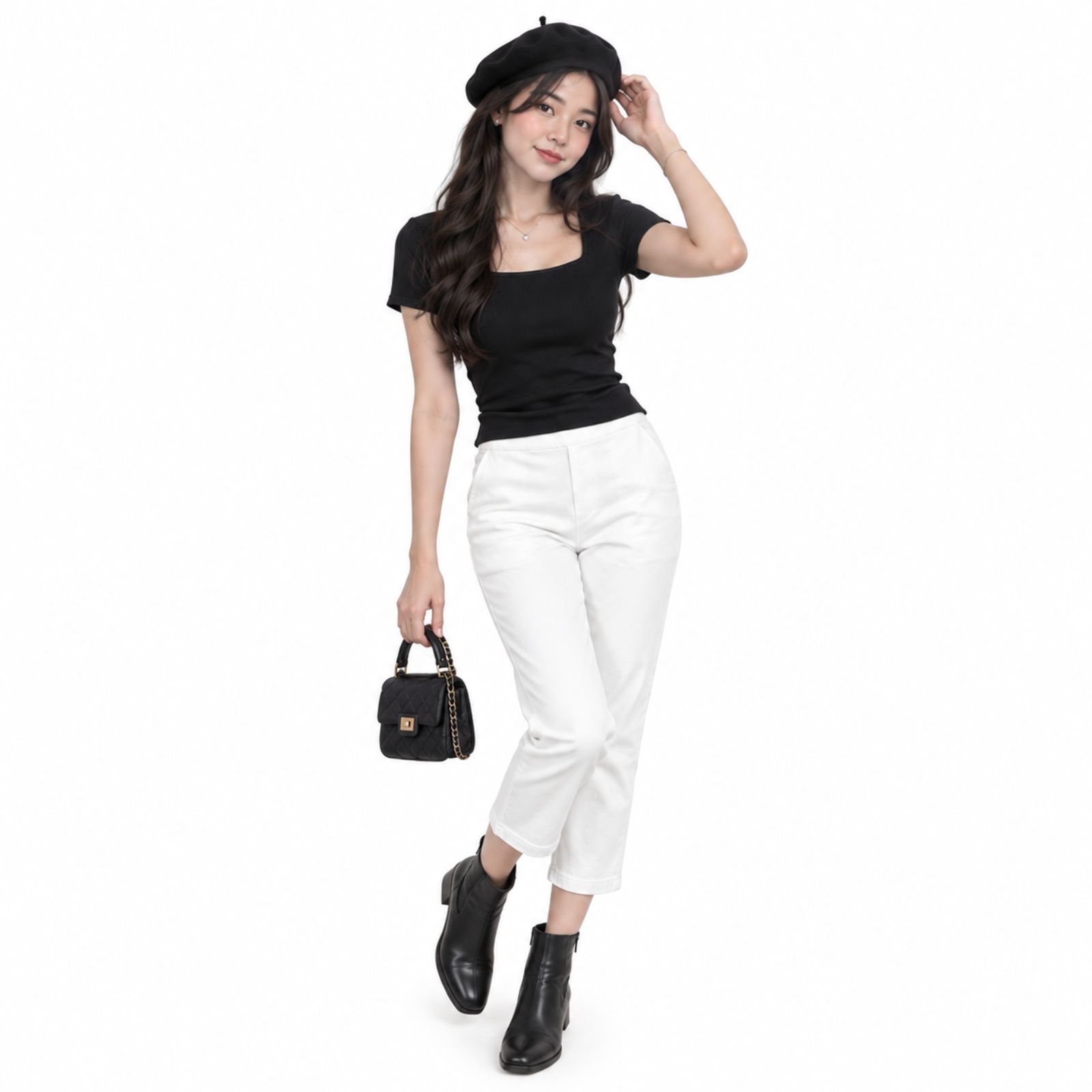 Caroline Basic Pants 7/8 Version | Premium Celana Scuba sampul