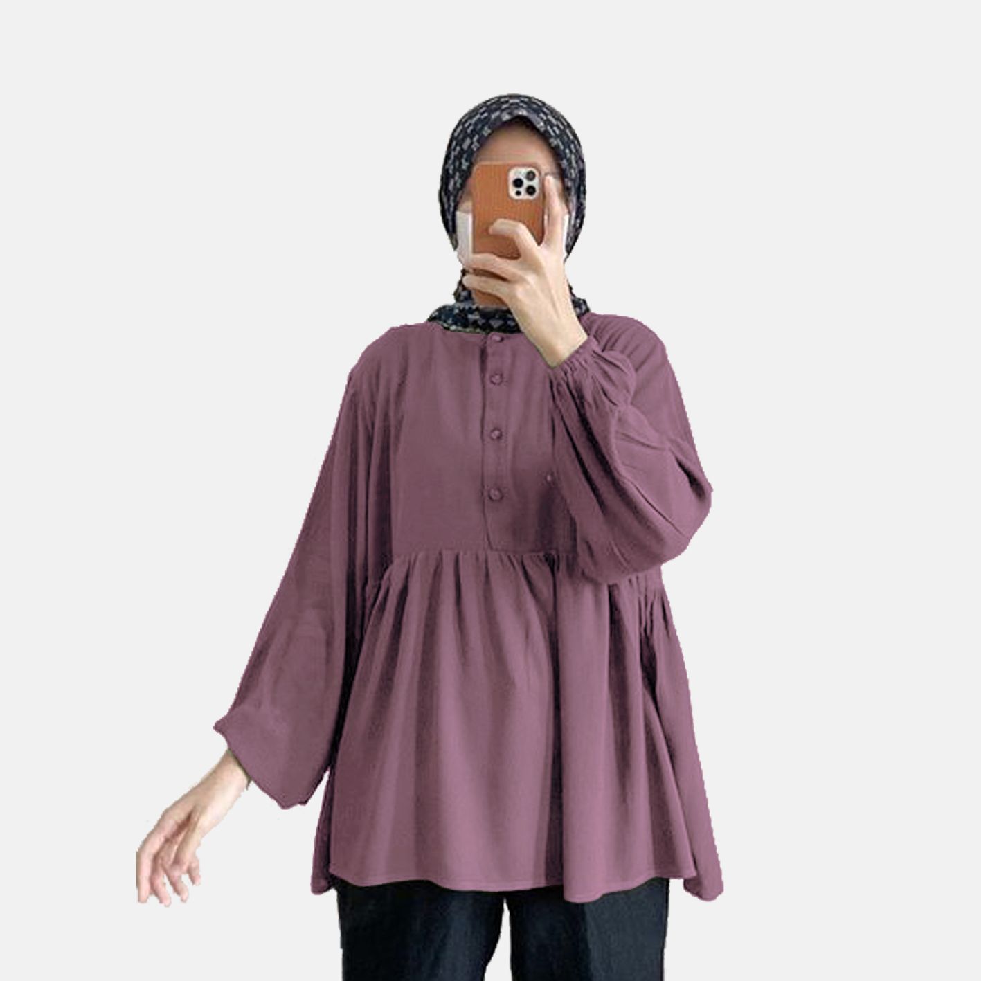 Blouse Rayon Wanita Kekinian By YOUNIQ PURPLE