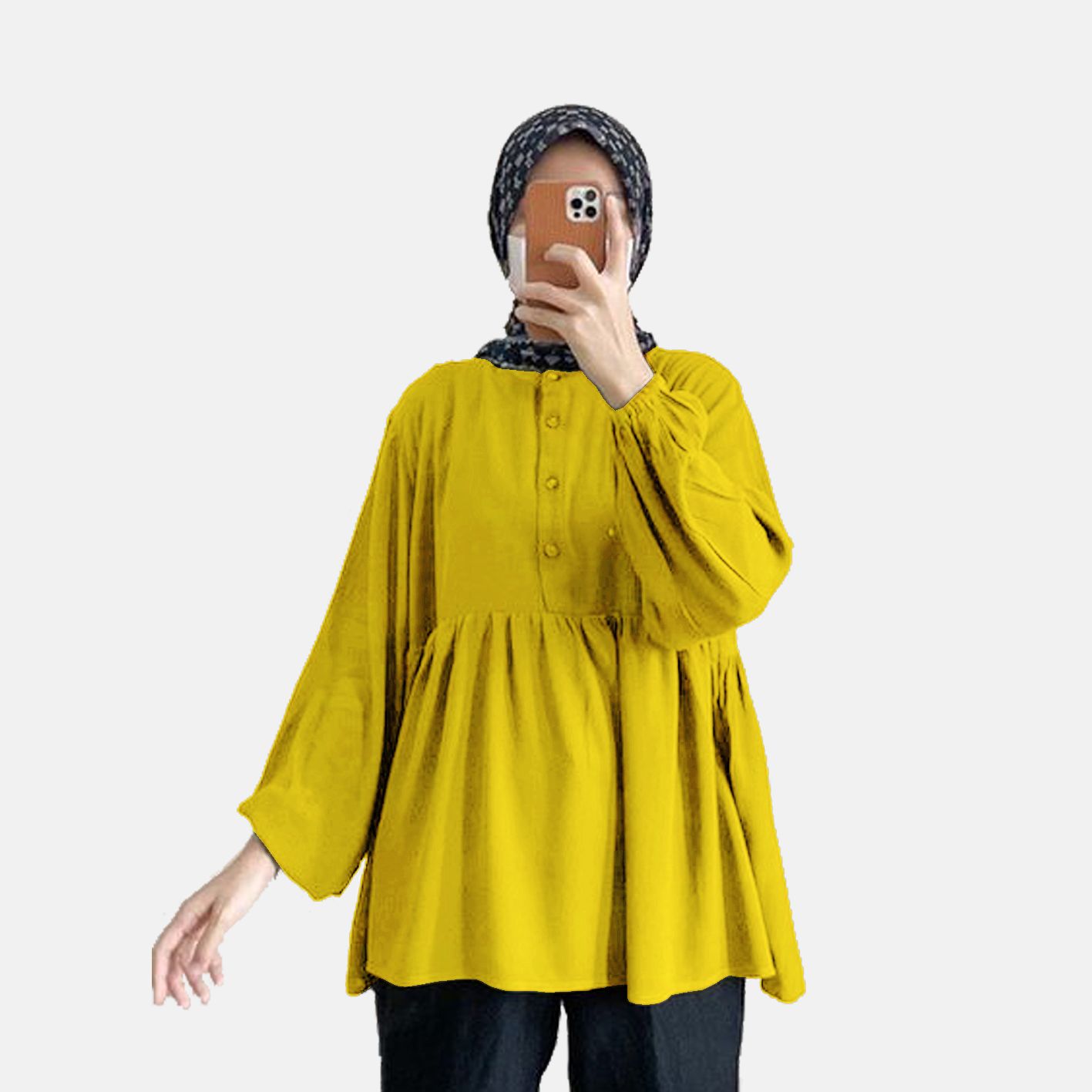 Blouse Rayon Wanita Kekinian By YOUNIQ MUSTARD