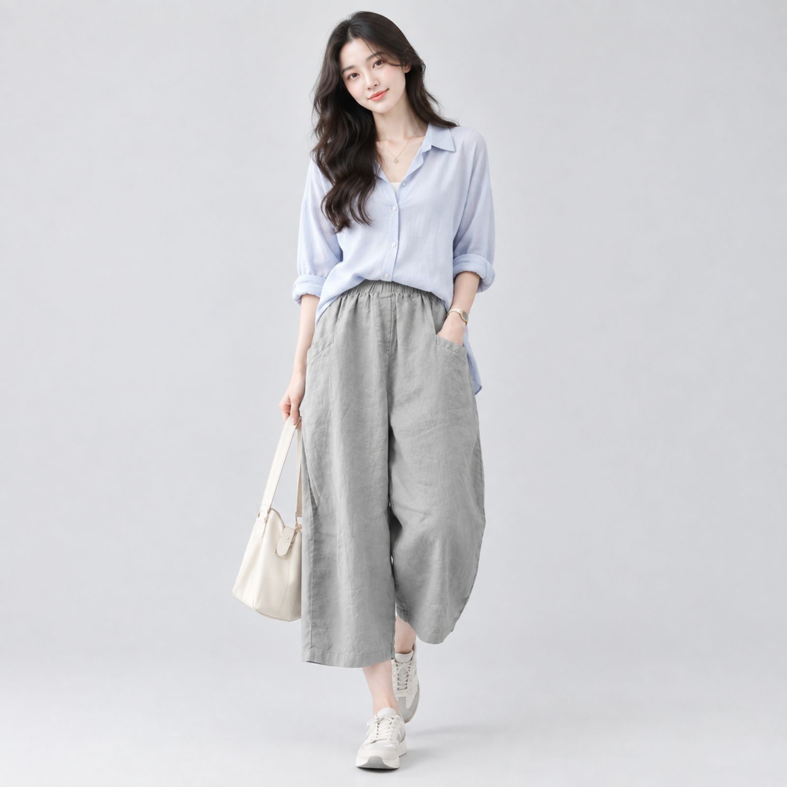 Yola Pants Linen Pocket - Celana Linen sampul