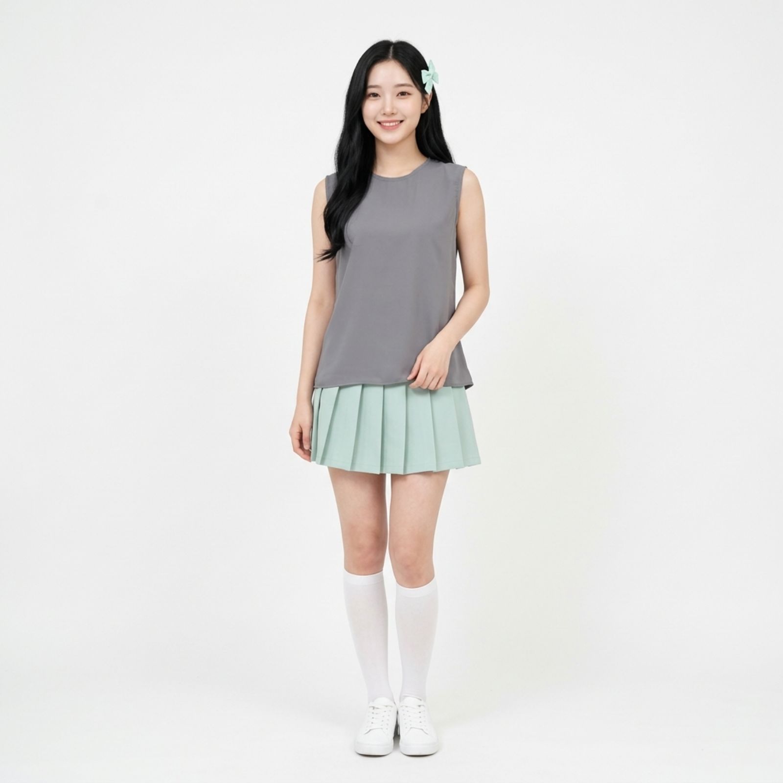 Inner Tanpa Lengan Sleeveless By Youniq GREY