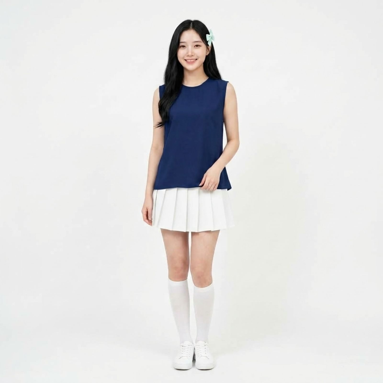 Inner Tanpa Lengan Sleeveless By Youniq NAVY