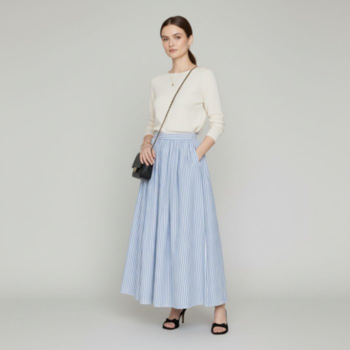 Zea Highwaist A-line Skirt - Long Skirt Casual Edition