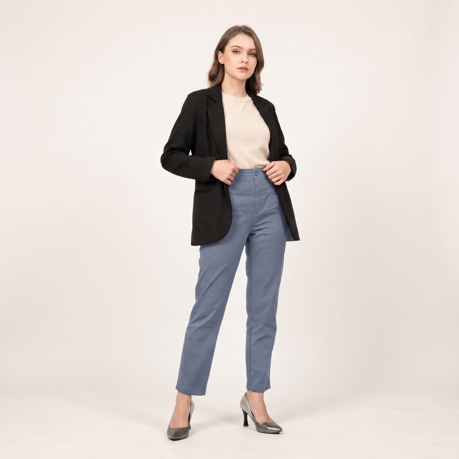 CELANA FORMAL KANTORAN BY YOUNIQ DARK GREY