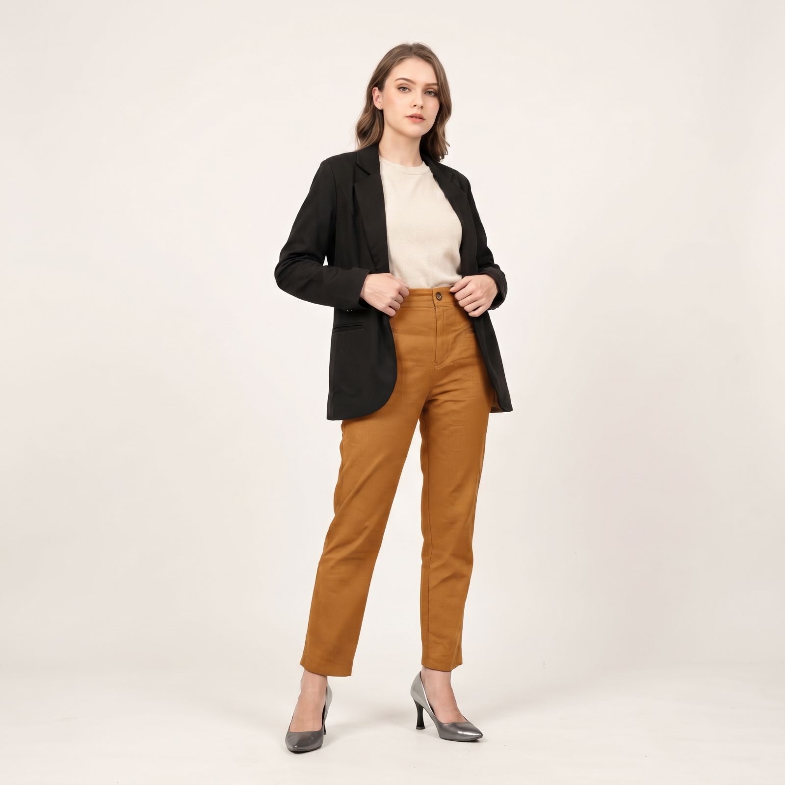CELANA FORMAL KANTORAN BY YOUNIQ ALMOND