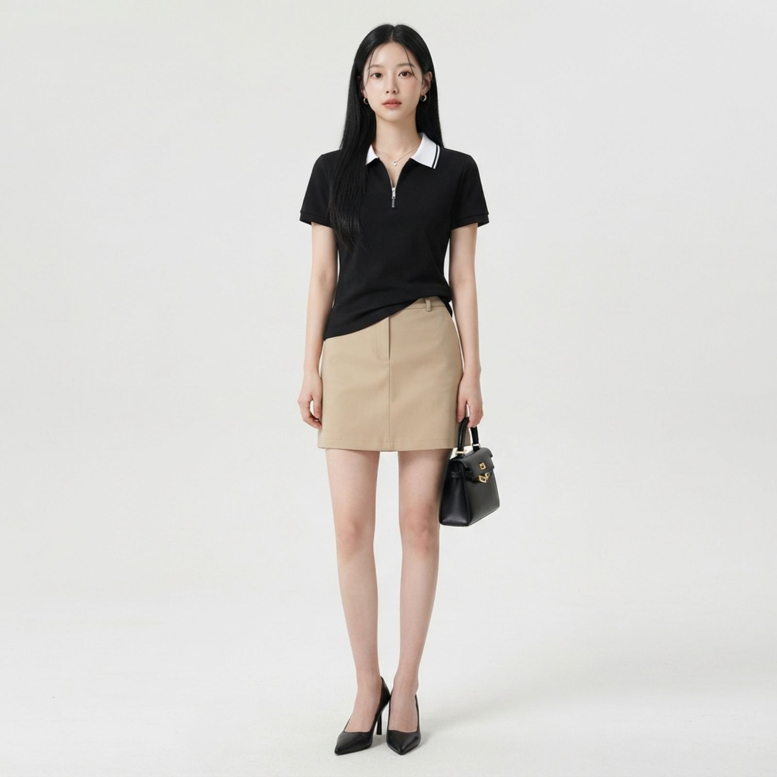 Kaos Polo Wanita Lengan Pendek Slimfit Cutting | Baju Polo Wanita Olahraga by Obasic sampul
