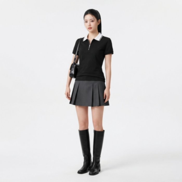 Kaos Polo Wanita Lengan Pendek Slimfit Cutting | Baju Polo Wanita Olahraga by Obasic