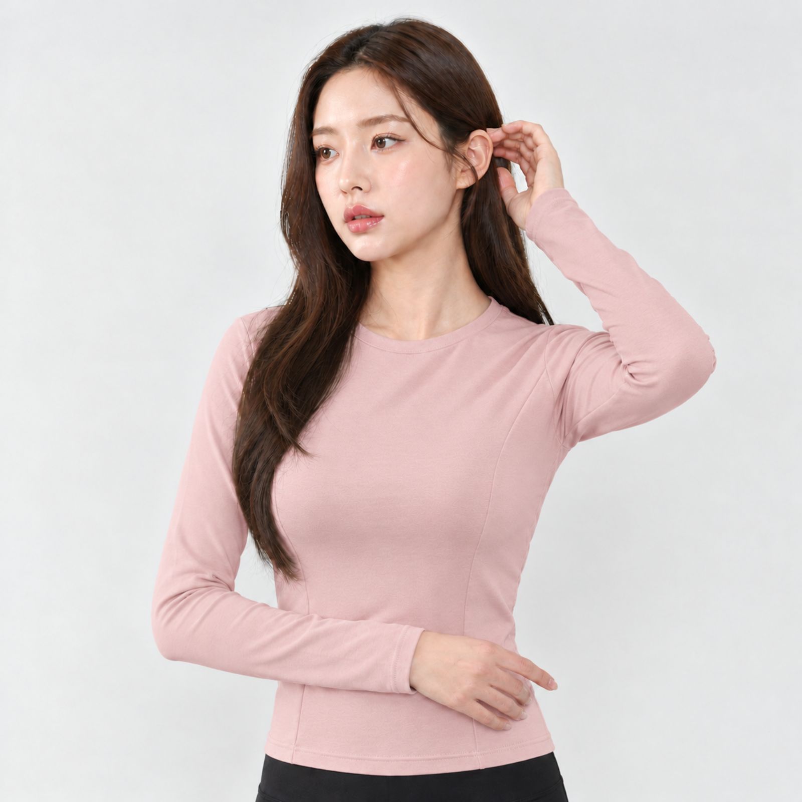 Baju Gym Wanita Korean Style Fit Body DUSTY