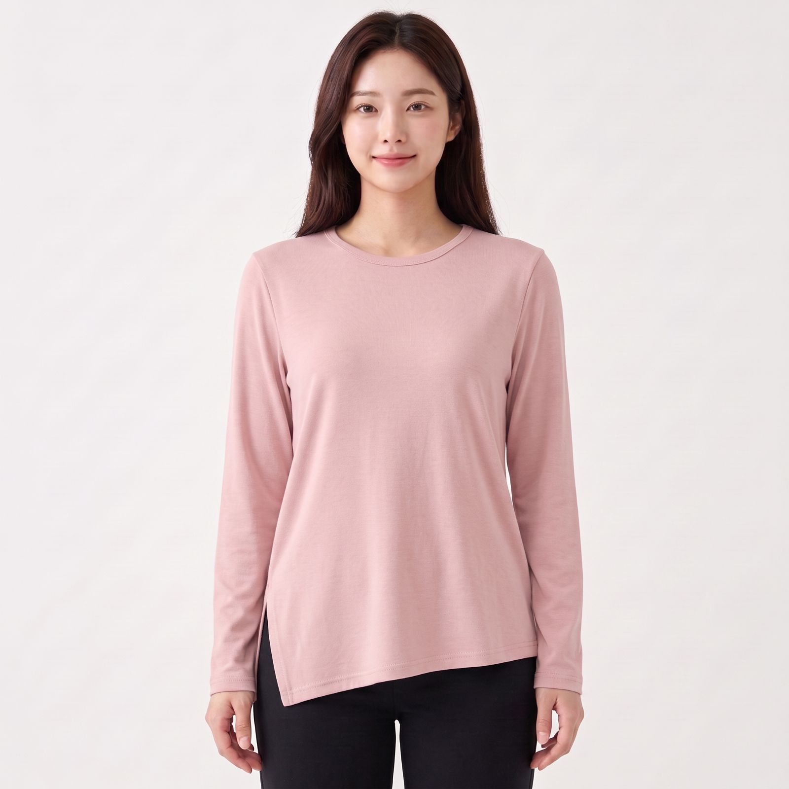 Kaos Sport Wanita Lengan Panjang Quick Dry Belah Samping DUSTY