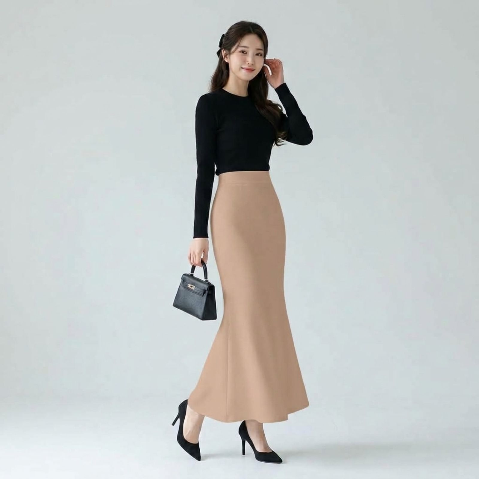 Mermaid Skirt Scuba Premium - Midi Skirt Rok Wanita - Maxi Skirt Rok Wanita by Youniq MILO