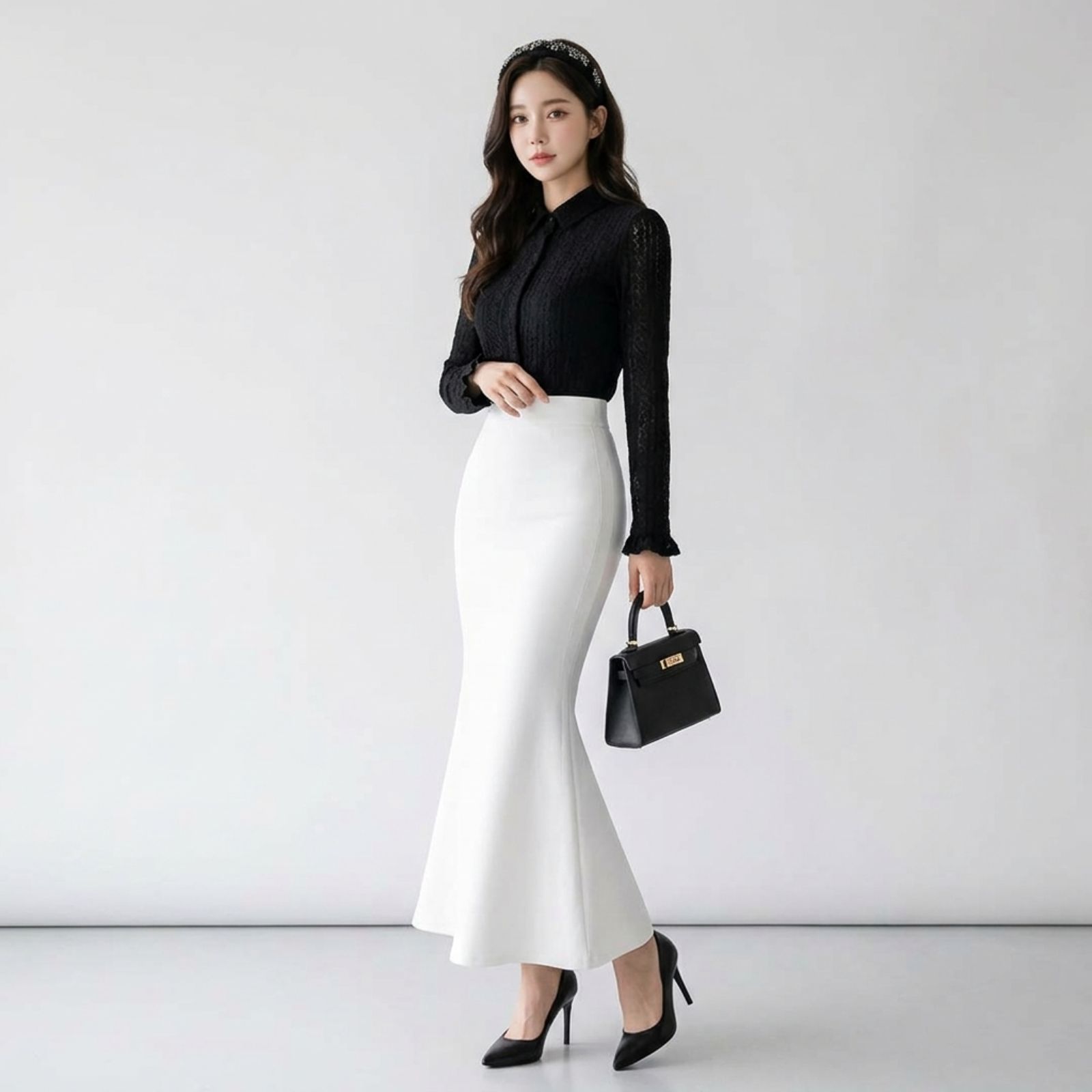 Mermaid Skirt Scuba Premium - Midi Skirt Rok Wanita - Maxi Skirt Rok Wanita by Youniq sampul