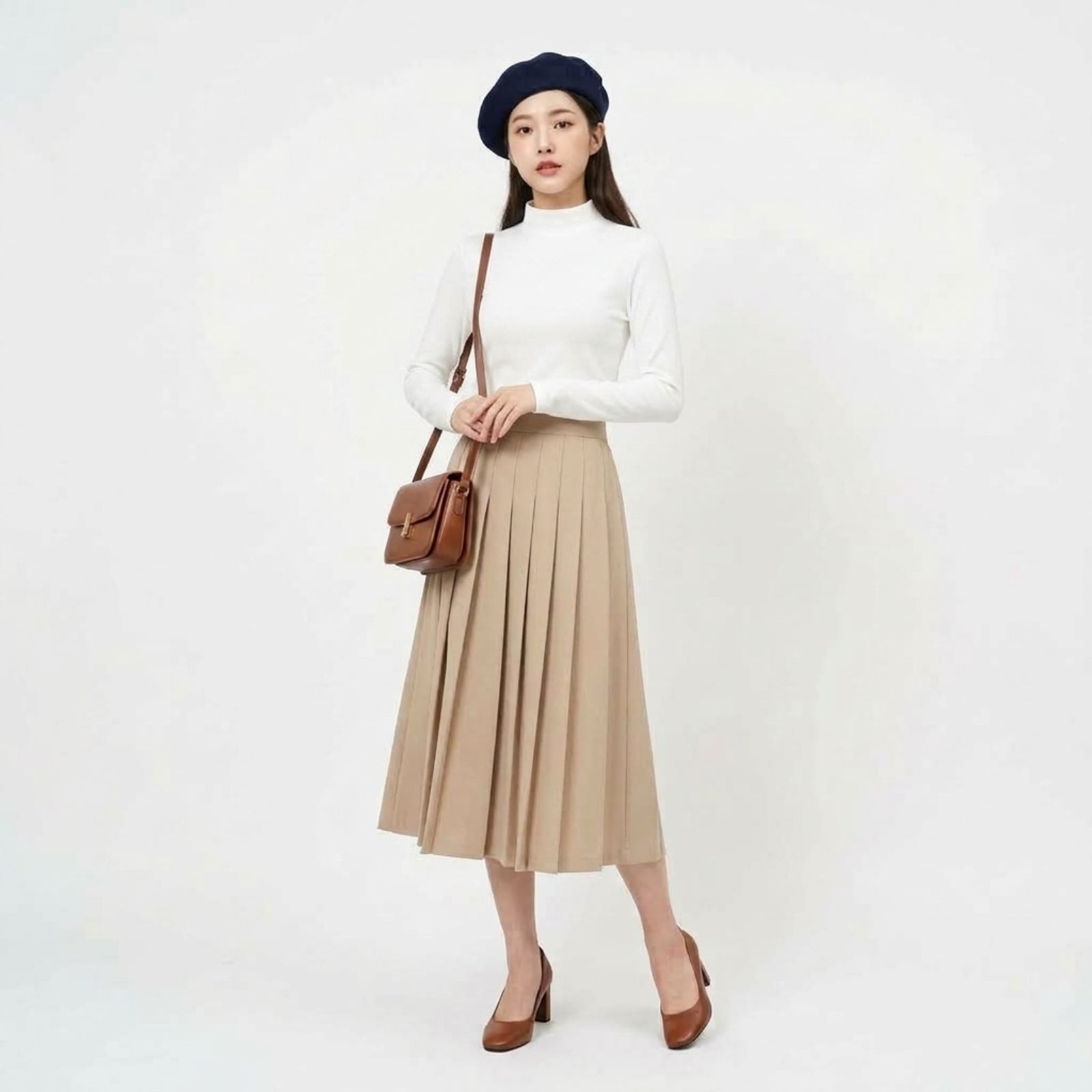 MANSET WANITA LENGAN PANJANG | REGULER JUMBO By YOUNIQ PUTIH