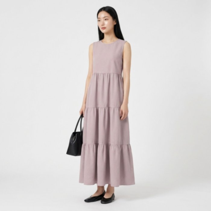 Raisa Tier Dress Sleeveless Rayon Maxi - New Color