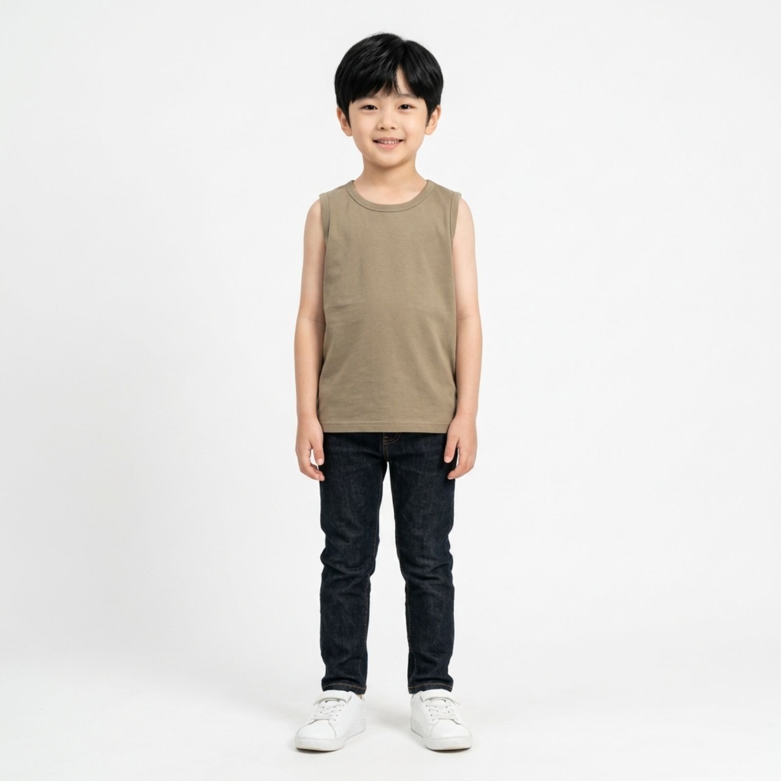 Inner Kaos Anak Tanpa Lengan | Inner Sleeveless Unisex By YOUNIQ LATTE