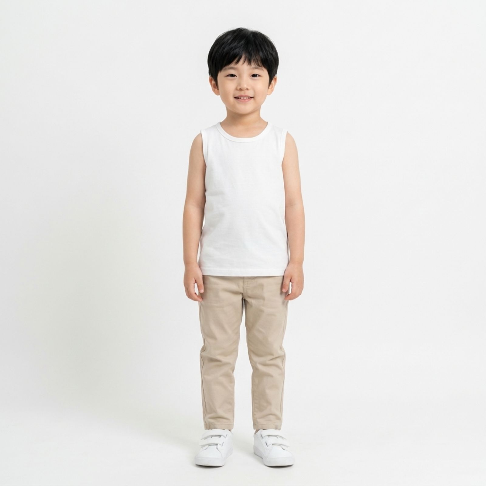 Inner Kaos Anak Tanpa Lengan | Inner Sleeveless Unisex By YOUNIQ PUTIH