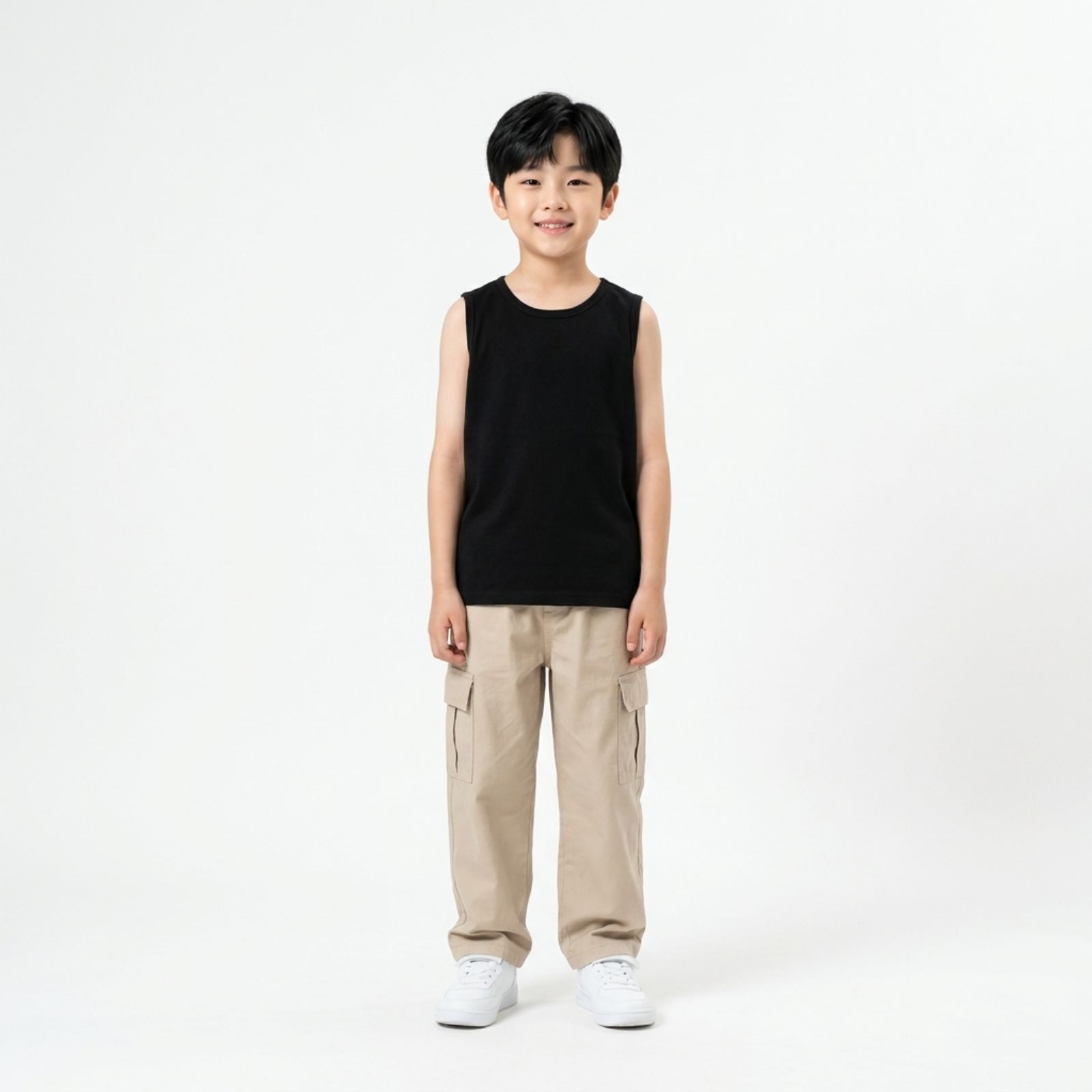 Inner Kaos Anak Tanpa Lengan | Inner Sleeveless Unisex By YOUNIQ HITAM