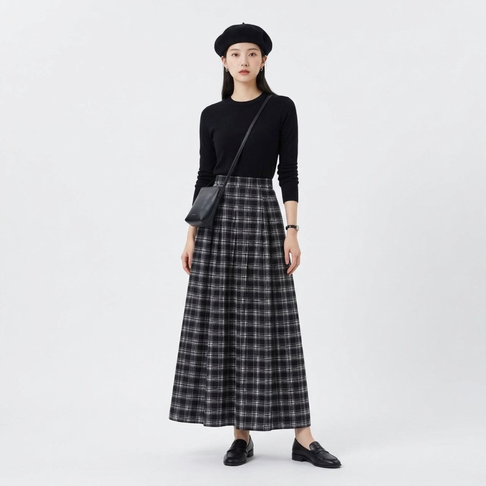 ROK FLANEL IMPORT MIDI 7/8 TARTAN sampul