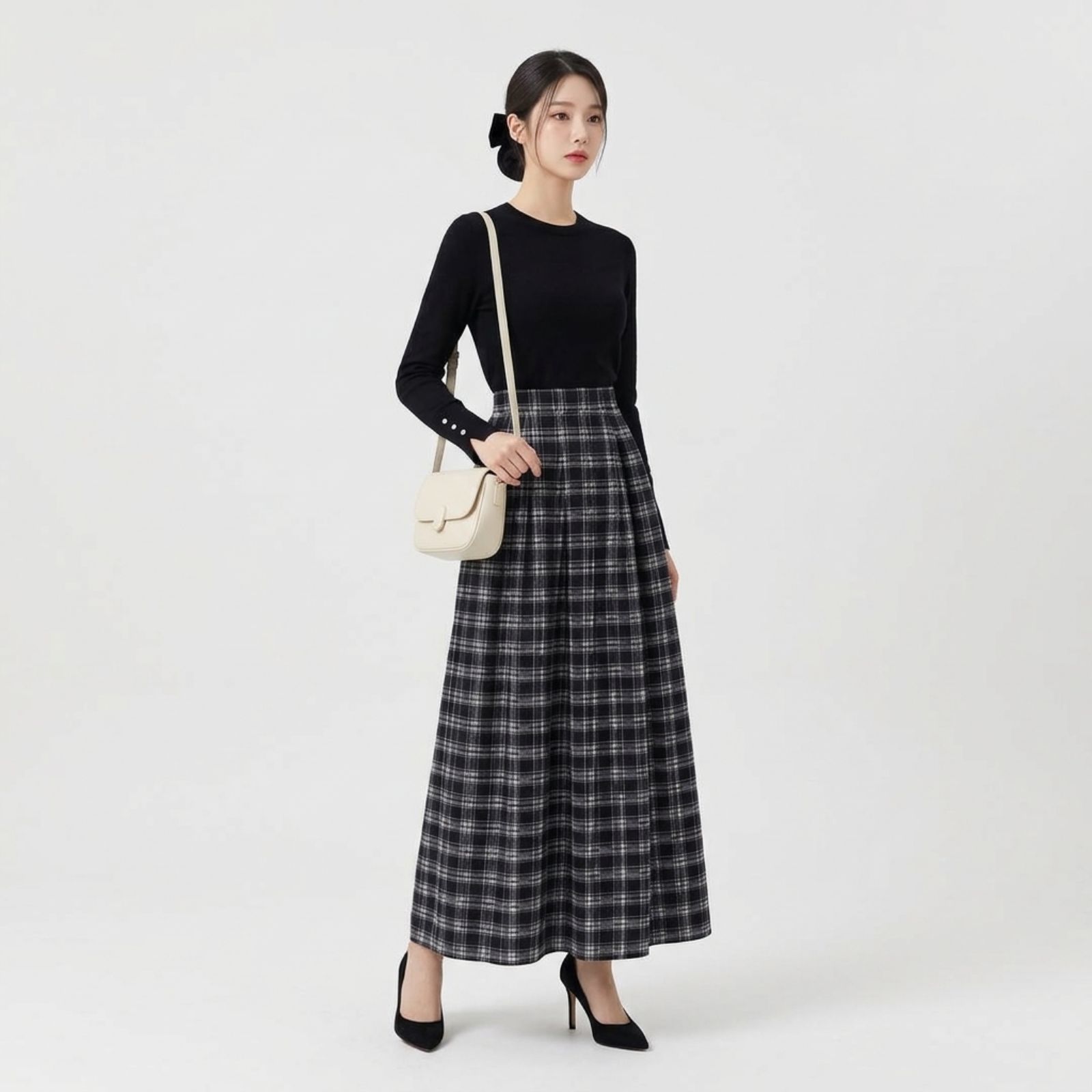ROK FLANEL IMPORT MIDI 7/8 TARTAN sampul