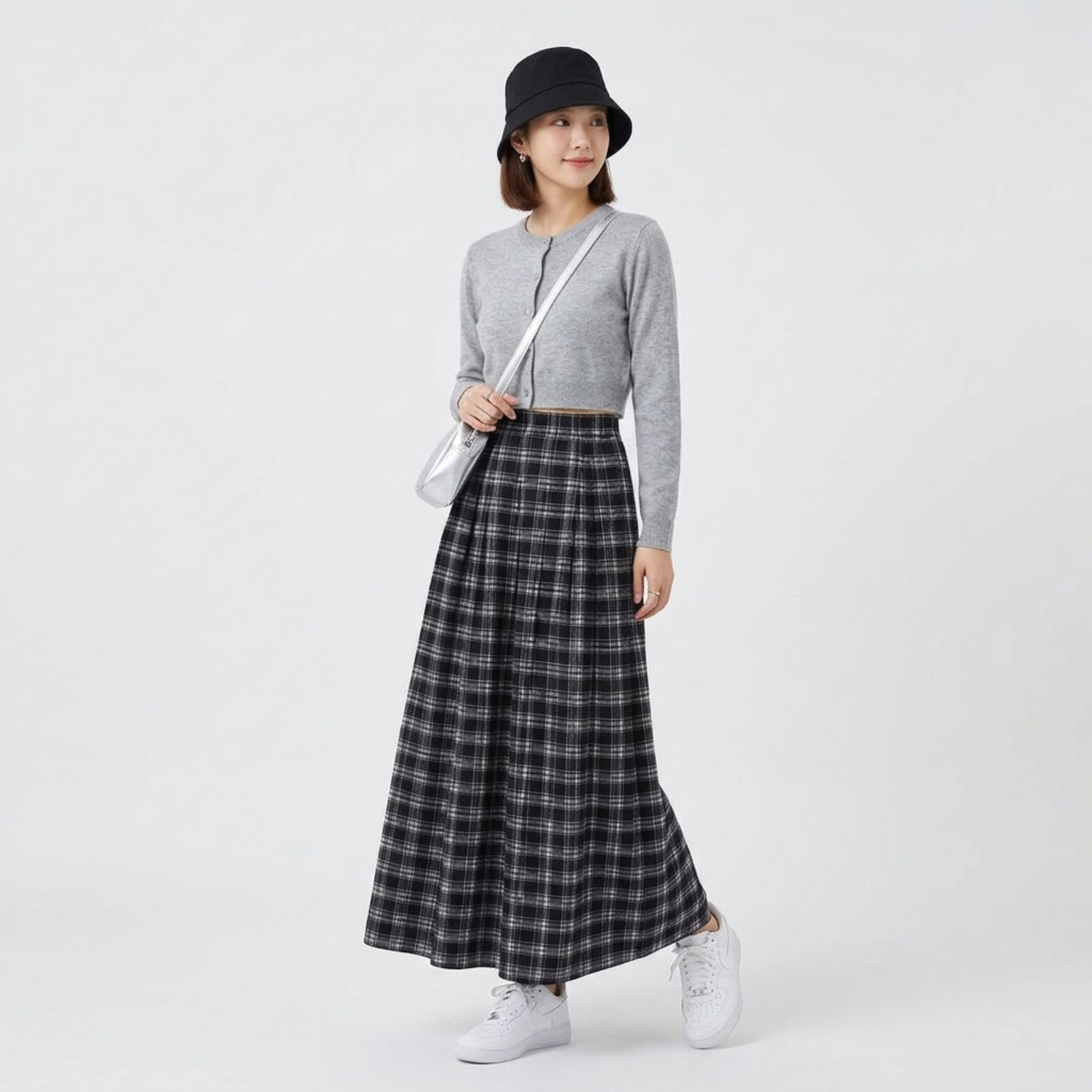 ROK FLANEL IMPORT MIDI 7/8 TARTAN sampul