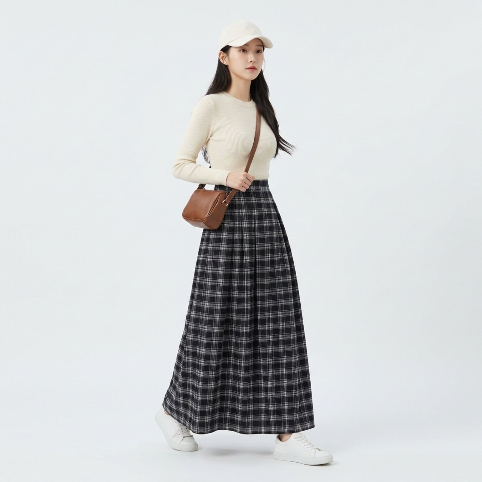 ROK FLANEL IMPORT MIDI 7/8 TARTAN sampul