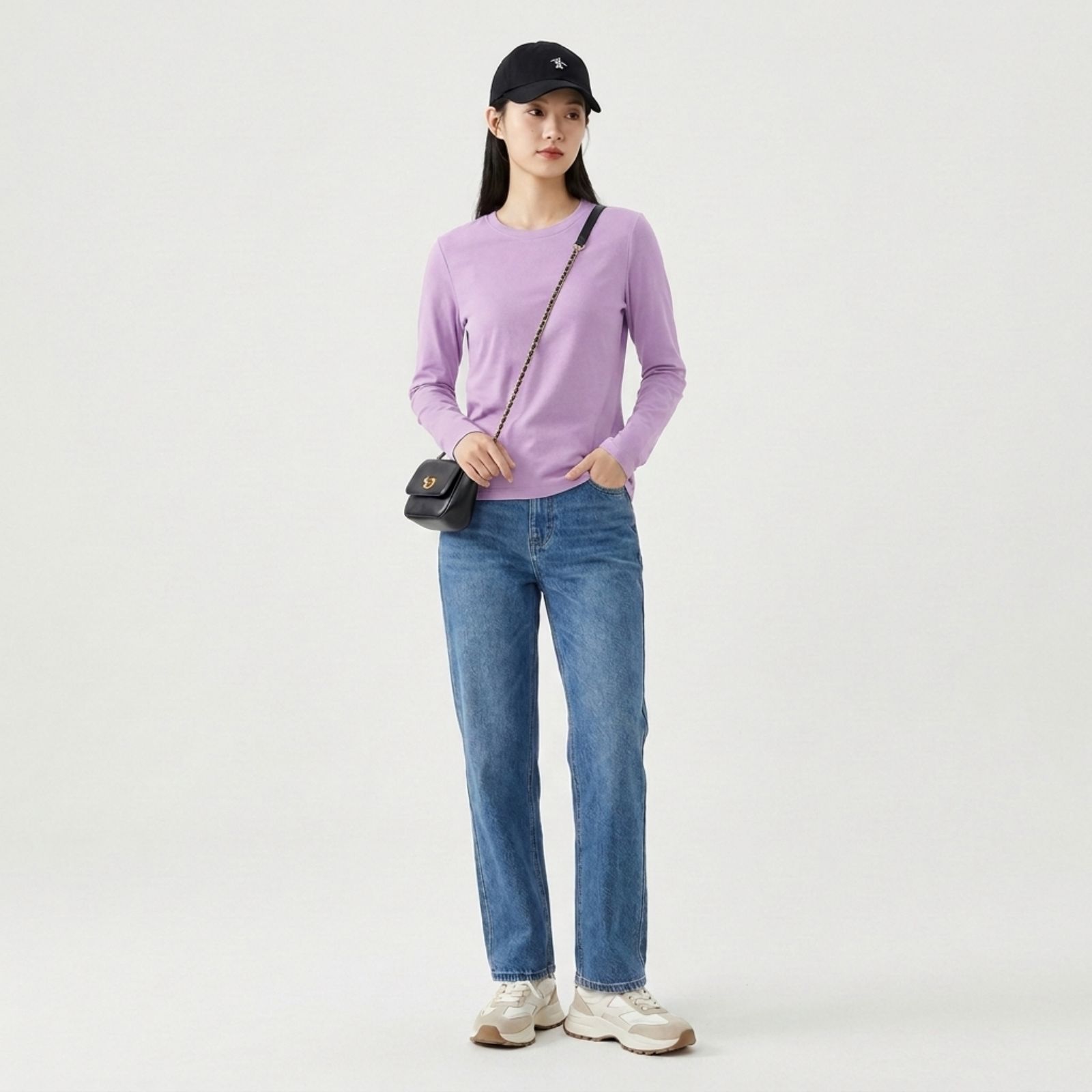 Kaos Lengan Panjang | Long Sleeve Unisex By YOUNIQ LILAC