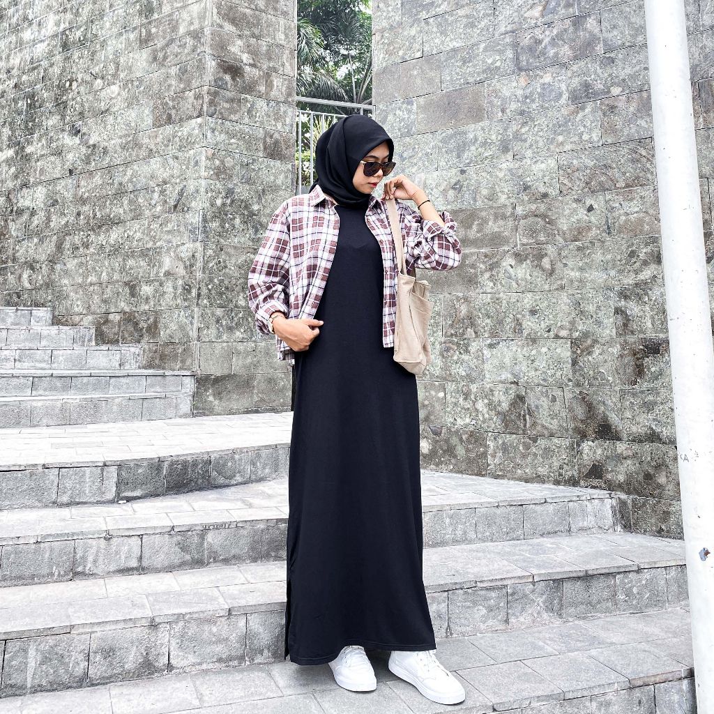 INNER DRESS WANITA TANPA LENGAN | INNER DRESS BAHAN JERSEY sampul