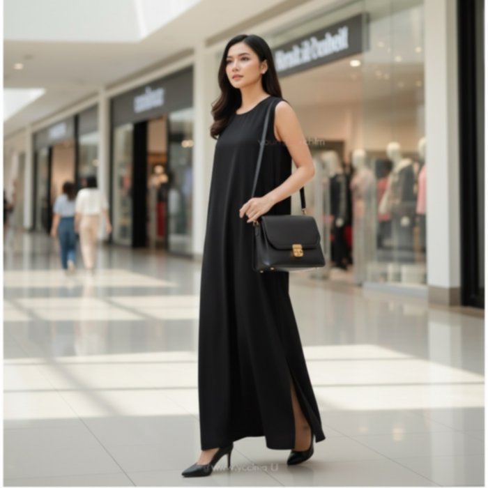INNER DRESS WANITA TANPA LENGAN | INNER DRESS BAHAN JERSEY