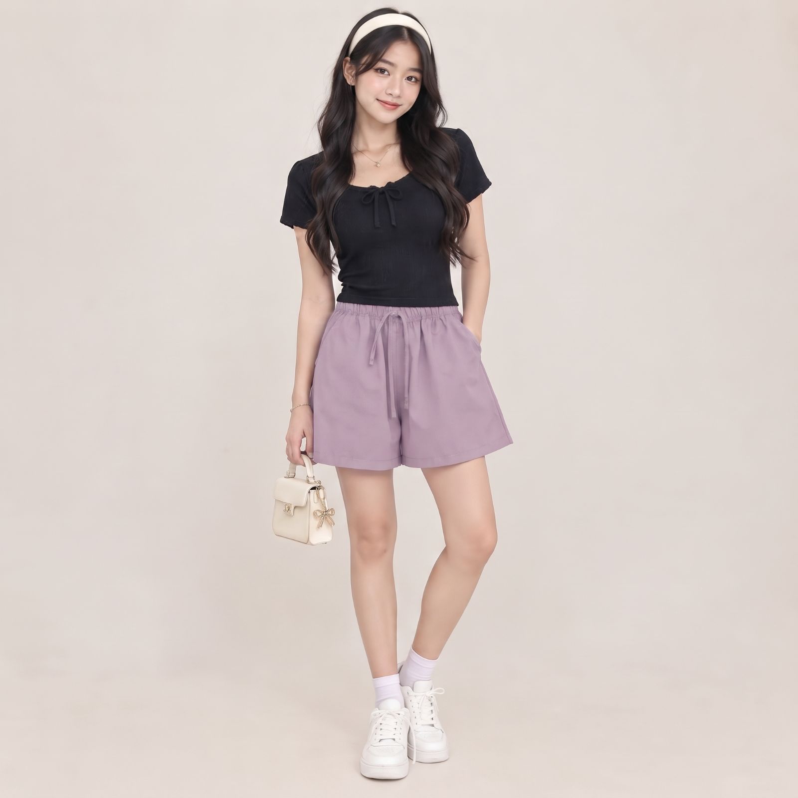 Celana Pendek Wanita Midi Short Pants By Youniq PEACH