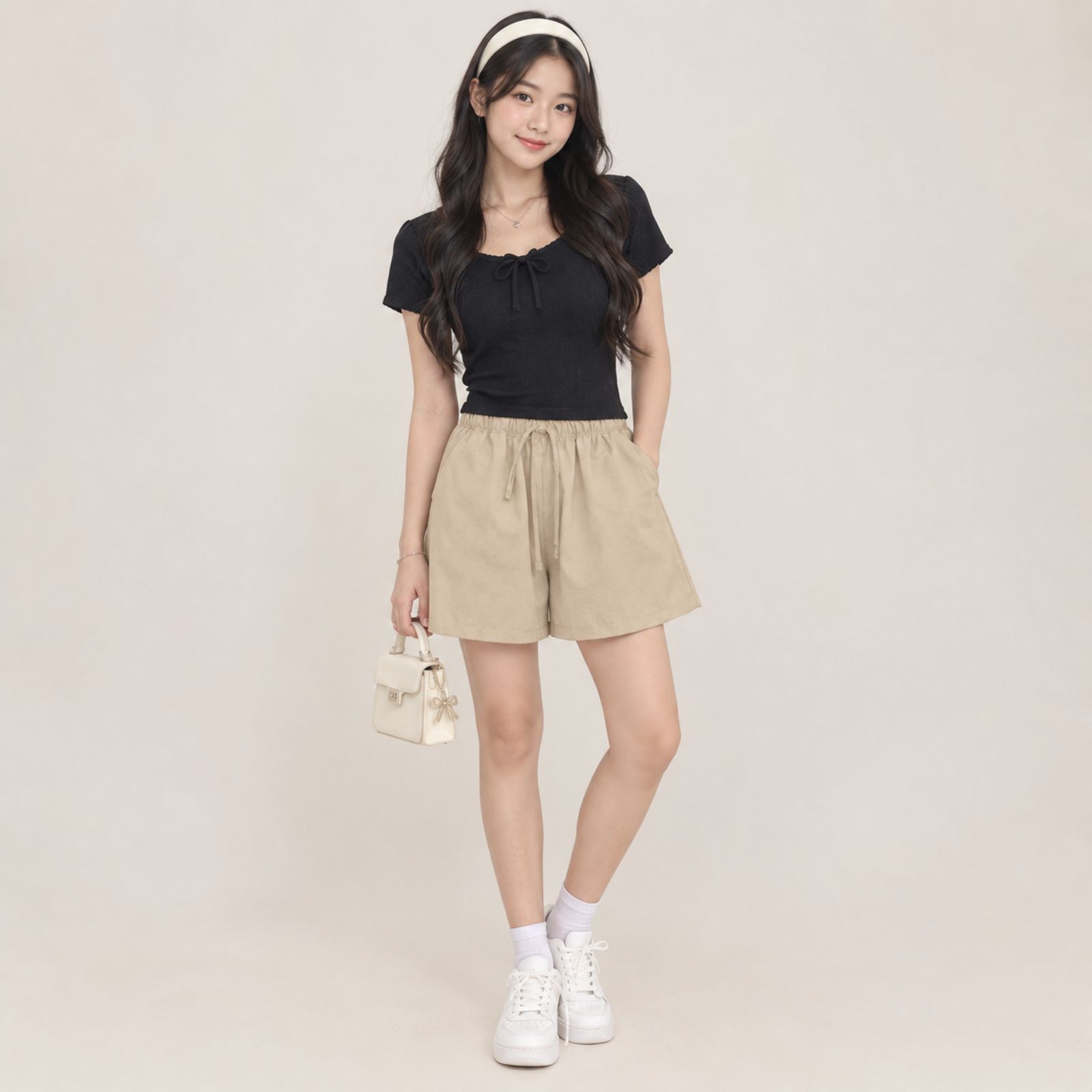 Celana Pendek Wanita Midi Short Pants By Youniq sampul