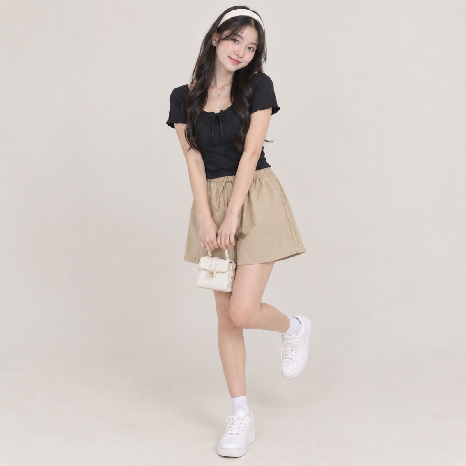 Celana Pendek Wanita Midi Short Pants By Youniq sampul