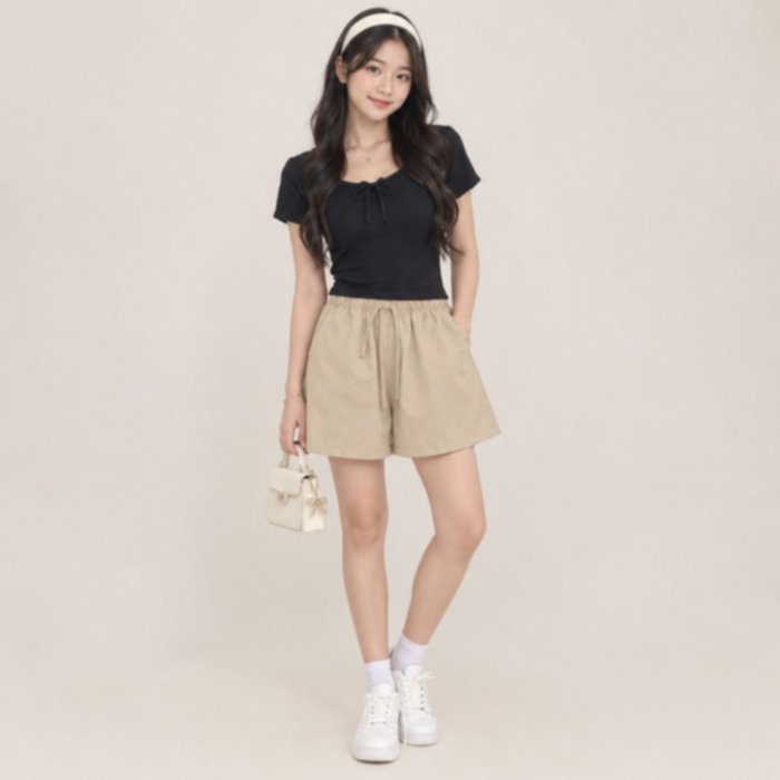 Celana Pendek Wanita Midi Short Pants By Youniq