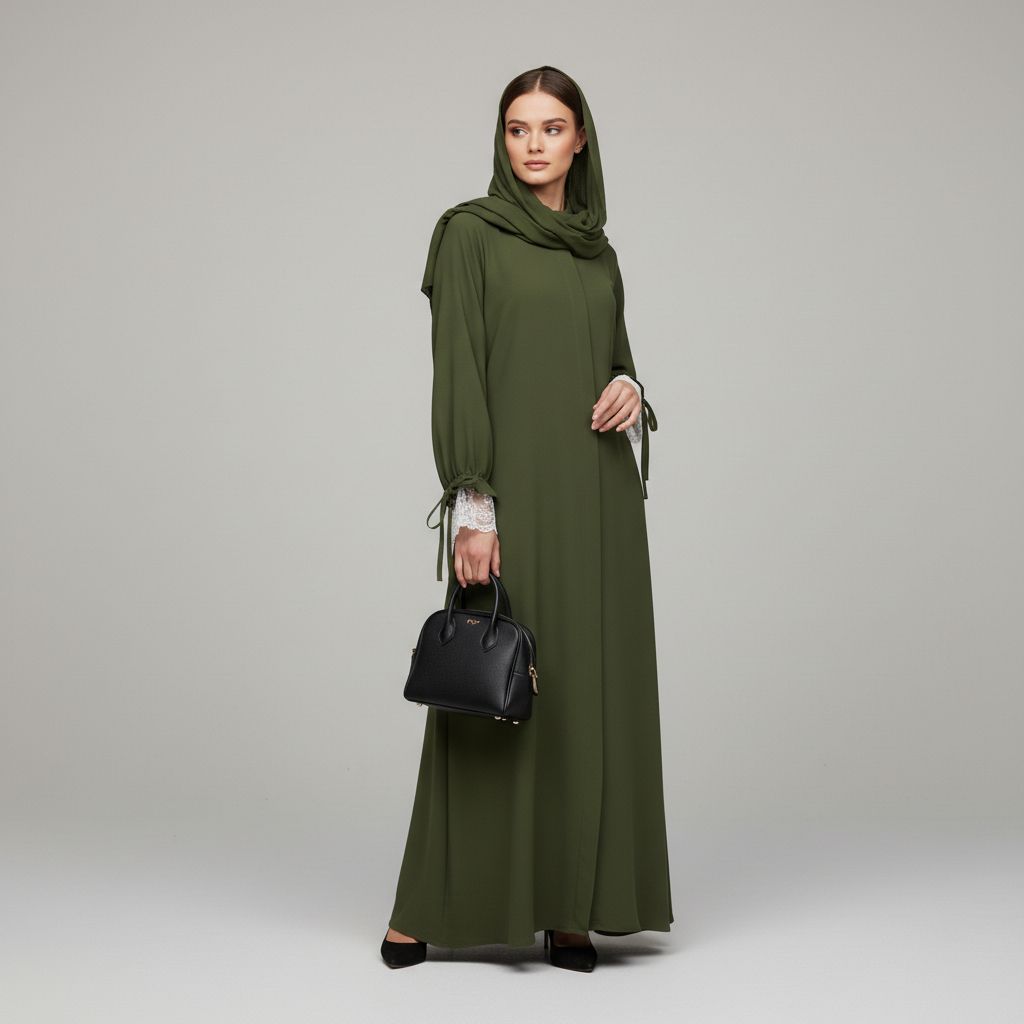 YUNI Premium Lace Detail Maxi Dress – Raya Collection sampul