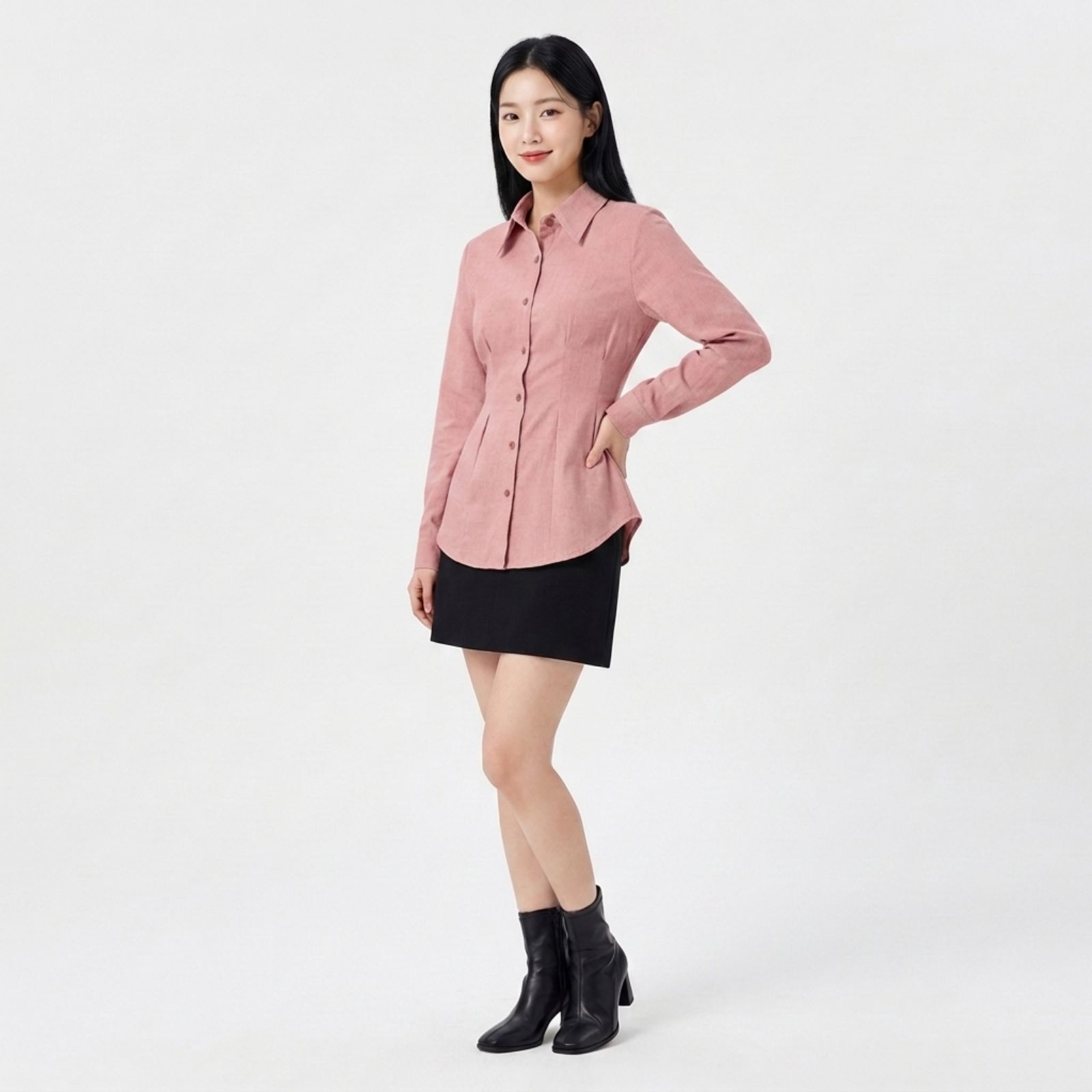Nuna Shirt Atasan Wanita - Kemeja Crinkle Airflow Kerut Depan - Kemeja Wanita Oversize DUSTY