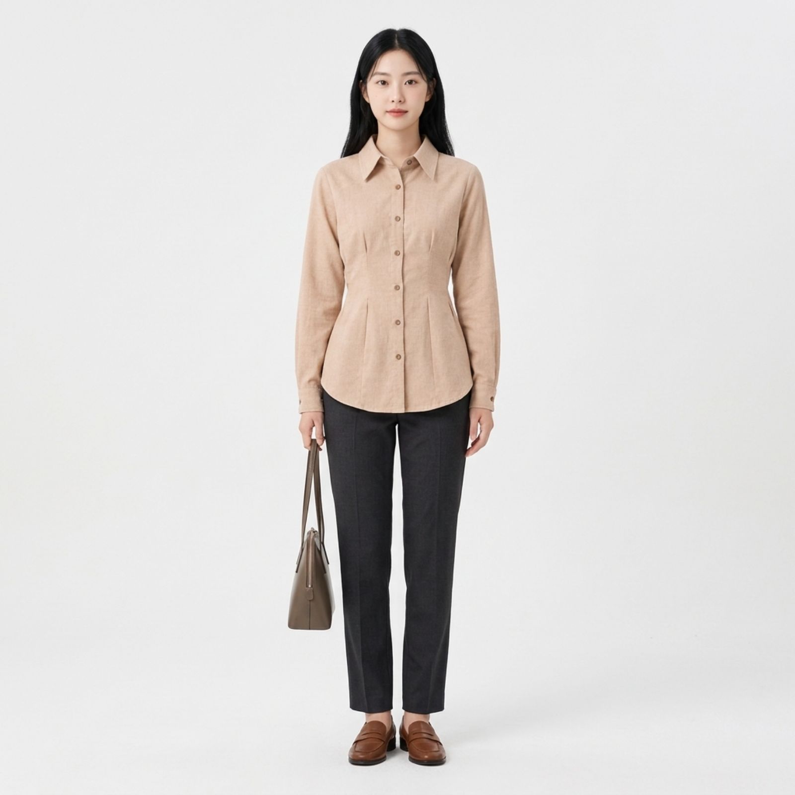 Nuna Shirt Atasan Wanita - Kemeja Crinkle Airflow Kerut Depan - Kemeja Wanita Oversize sampul