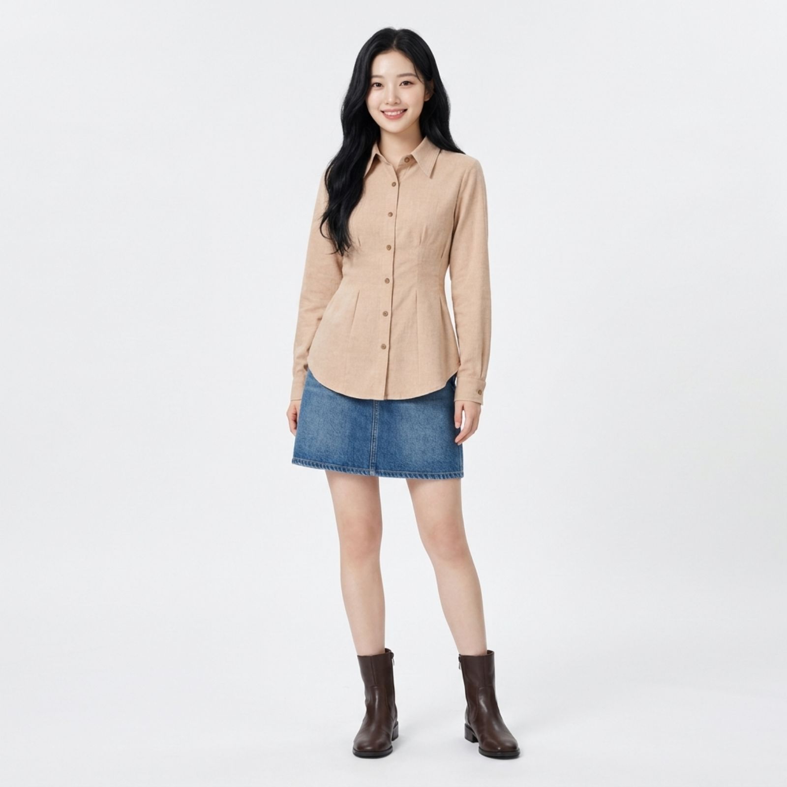 Nuna Shirt Atasan Wanita - Kemeja Crinkle Airflow Kerut Depan - Kemeja Wanita Oversize sampul