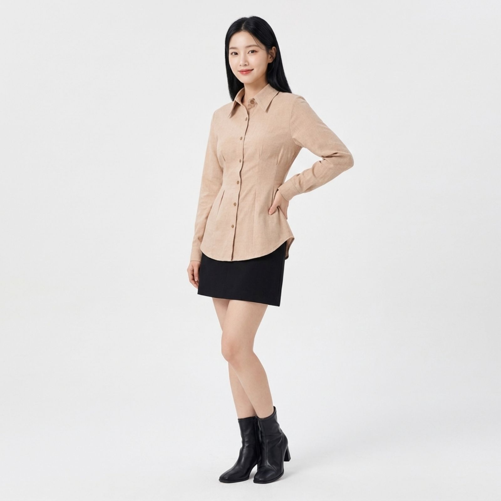Nuna Shirt Atasan Wanita - Kemeja Crinkle Airflow Kerut Depan - Kemeja Wanita Oversize sampul