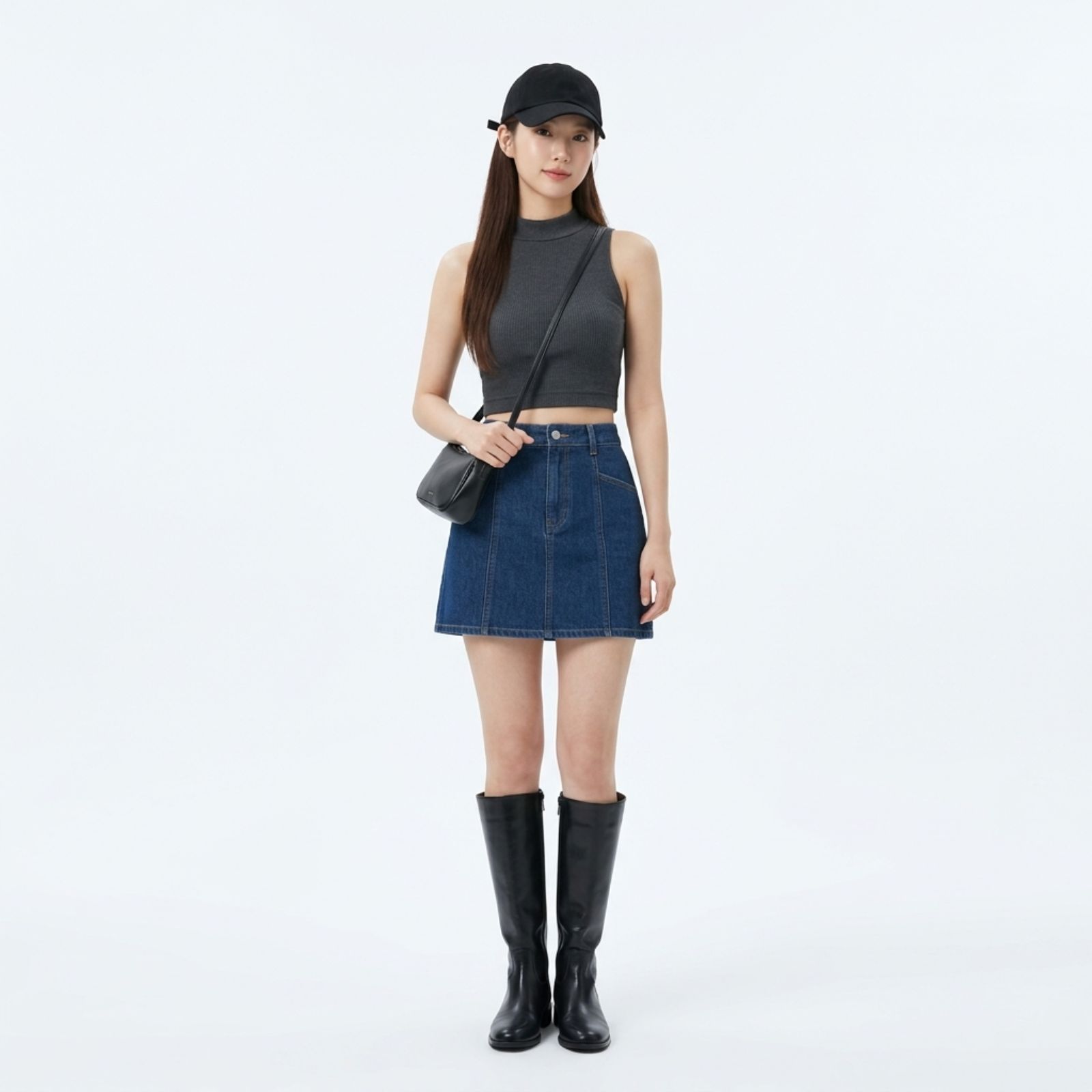KNIT TURTLENECK SLEEVELESS | TURTLENECK KNIT/RAJUT TANPA LENGAN WANITA BY YOUNIQ sampul