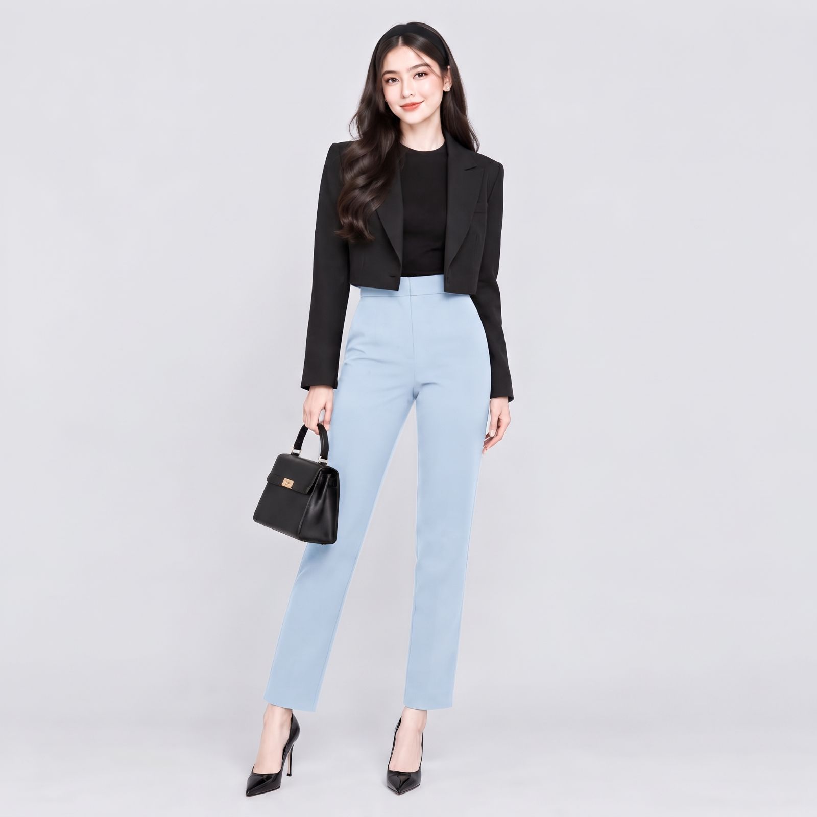 Clarissa Highwaist SlimPants | YOUNIQ.ID SKY BLUE