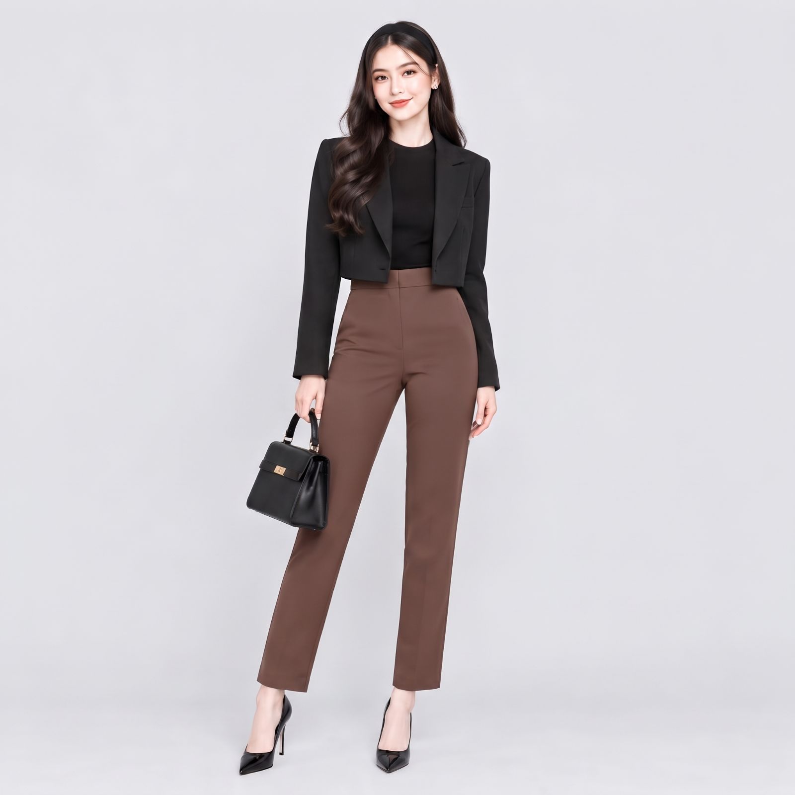 Clarissa Highwaist SlimPants | YOUNIQ.ID LATTE