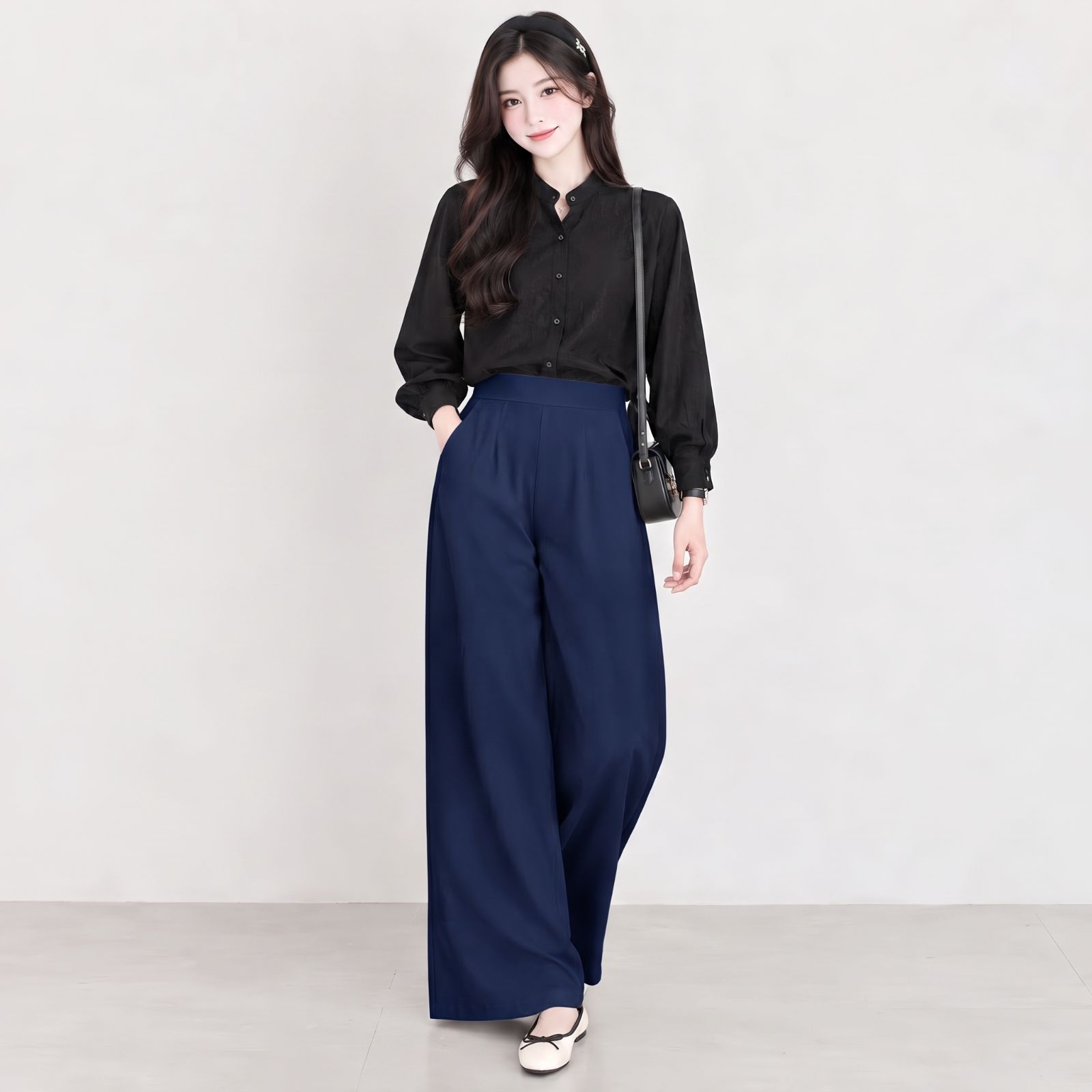 Celana Kulot Jumbo + Saku By Youniq NAVY + SAKU