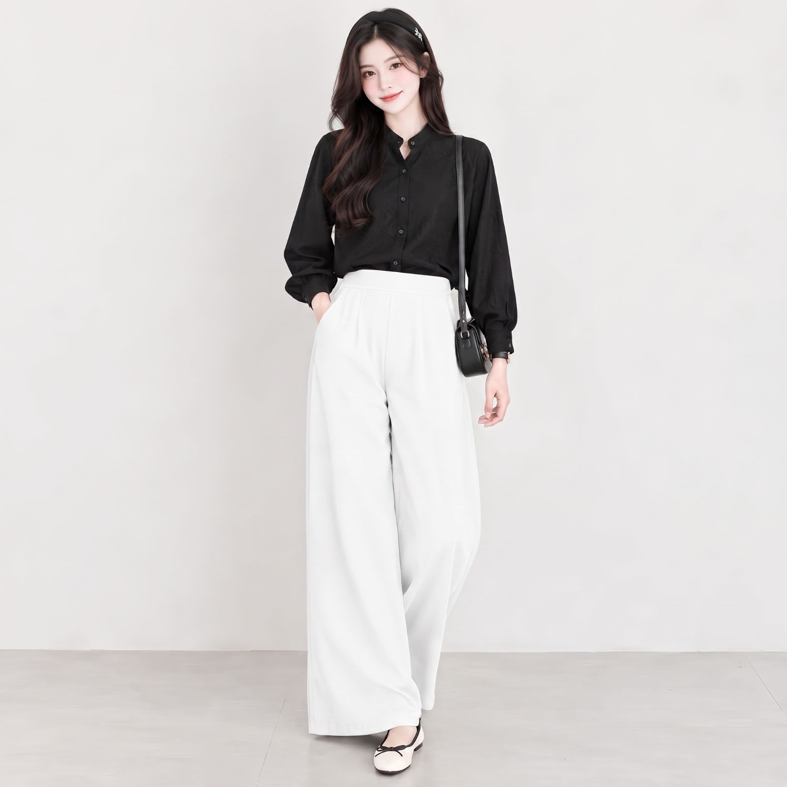 Celana Kulot Jumbo + Saku By Youniq PUTIH + SAKU