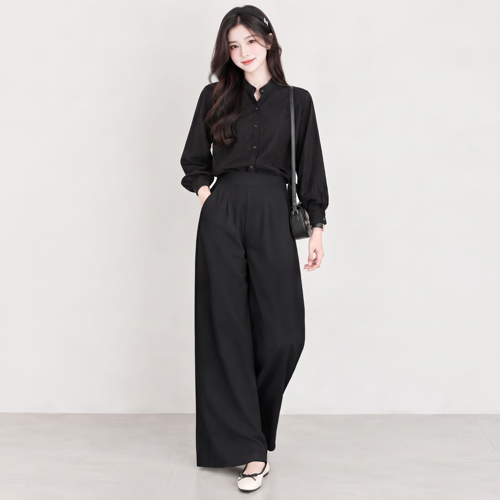 Celana Kulot Jumbo + Saku By Youniq HITAM + SAKU