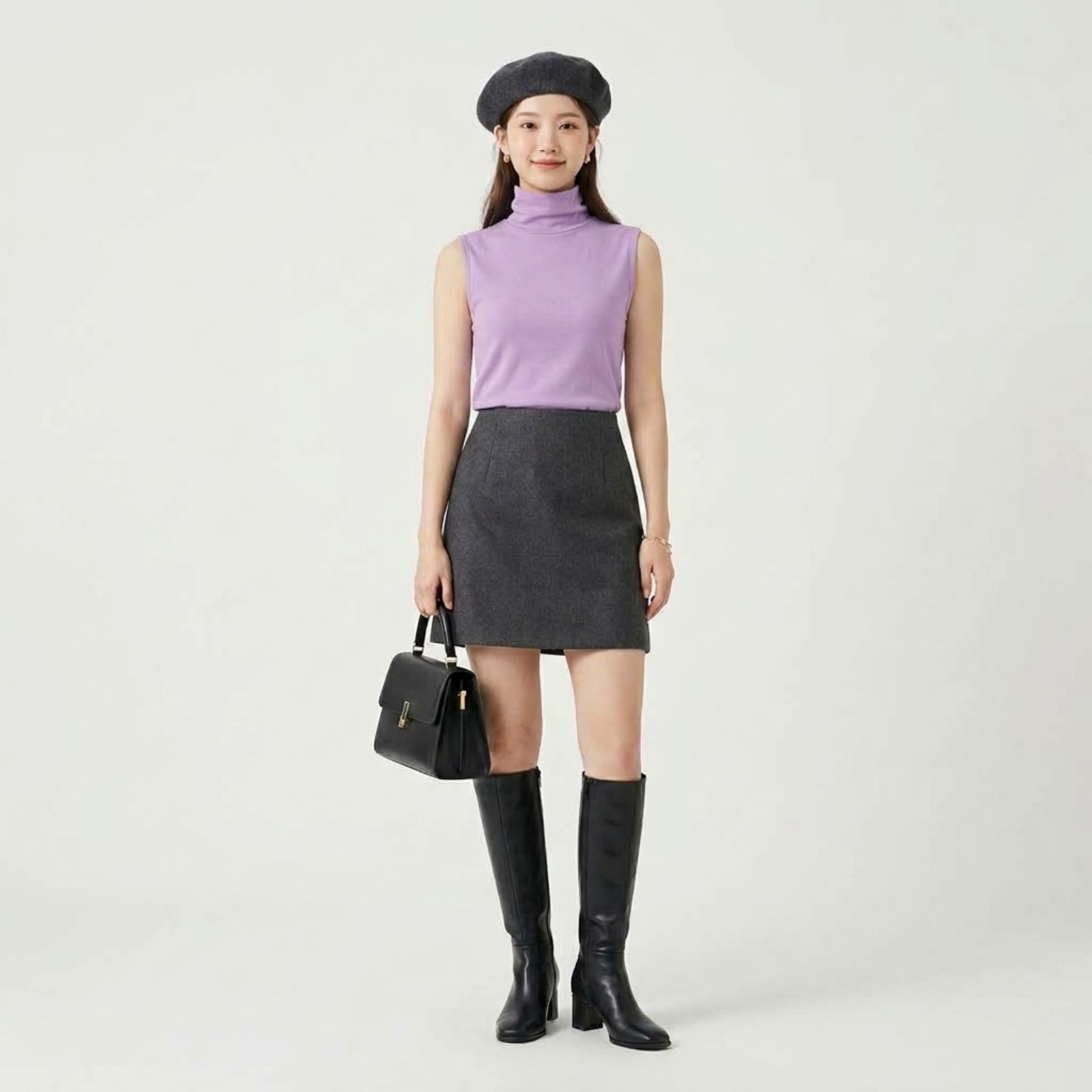 Inner Turtleneck Sleeveless LILAC
