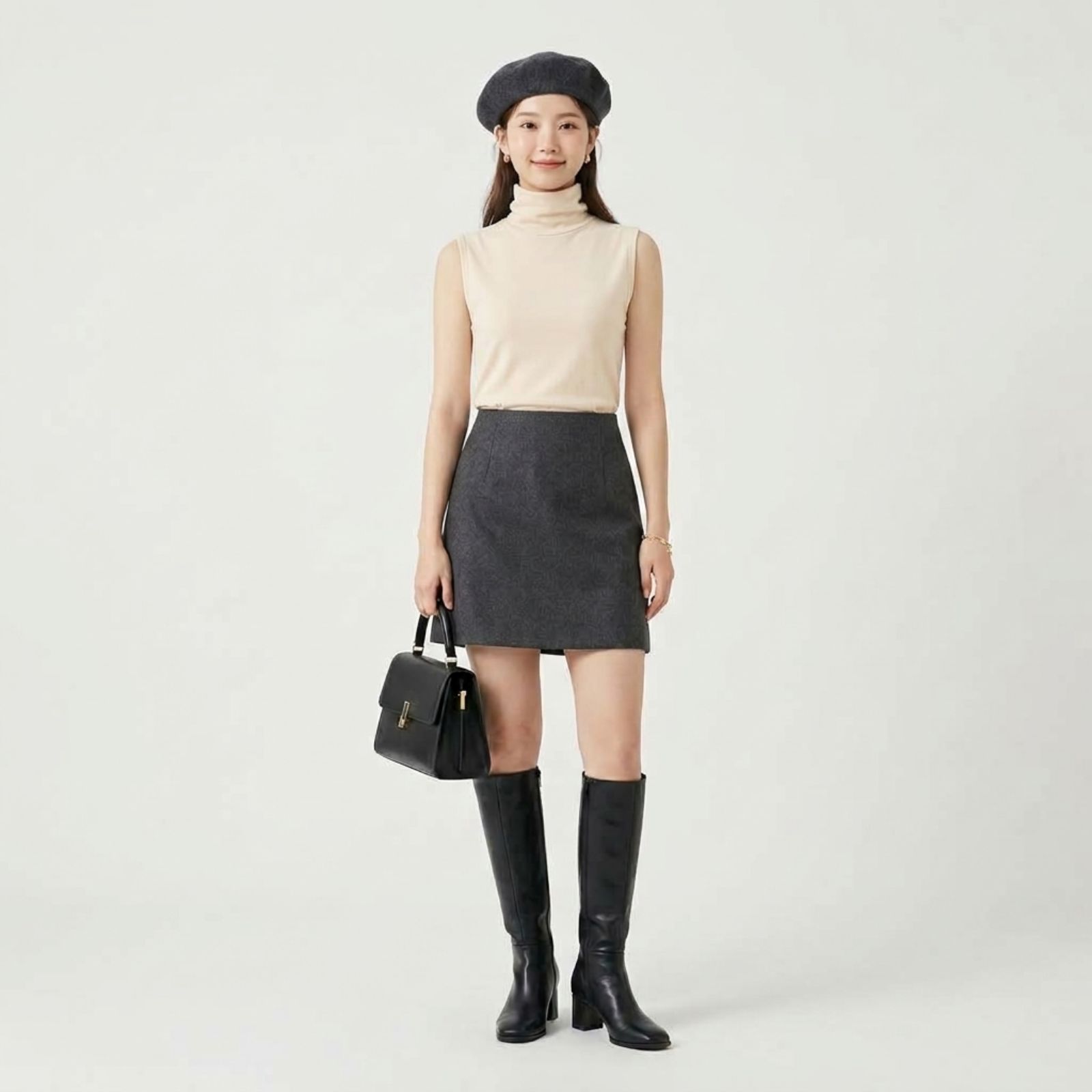 Inner Turtleneck Sleeveless CREAM