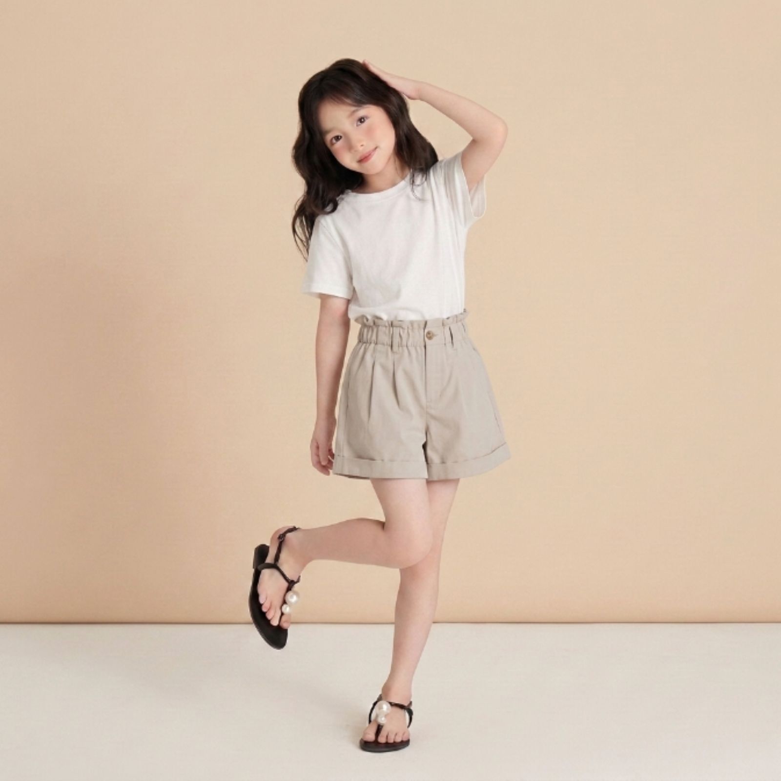 Nara Kids Girl Shorts Pants BEIGE