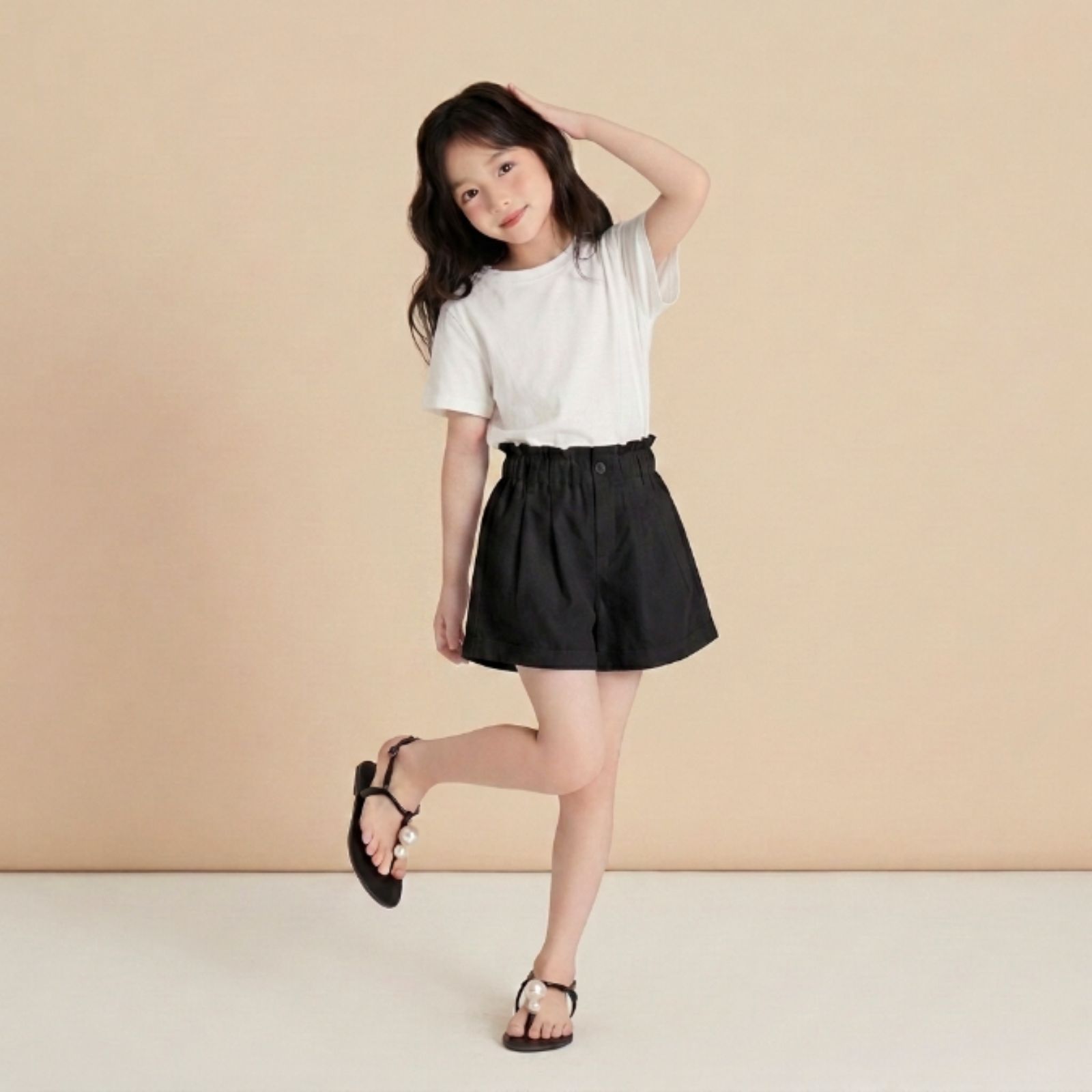 Nara Kids Girl Shorts Pants HITAM