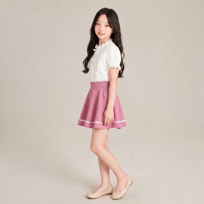 Sweet Ribbon A-Line Skirt – Rok Mini High Waist Wanita dengan Detail Pita Putih sampul